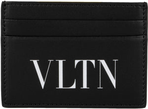 Valentino Garavani - Logo detail leather card holder-1